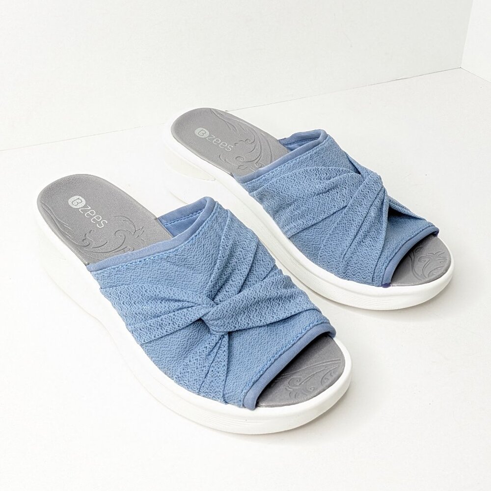 Bzees Smile II Wedge Sandals, Blue, Women's 8.5